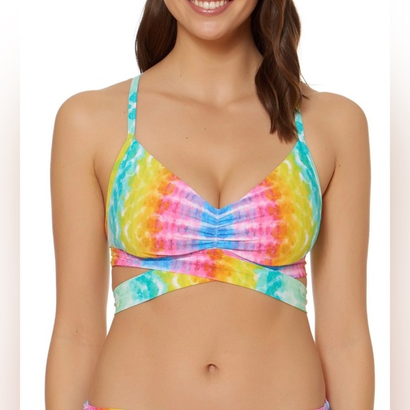 Bleu Rod Beattie Other - Bleu Rod Beattie Womens Day Tripper Double Wrap Bikini Top Multi, 36 D
